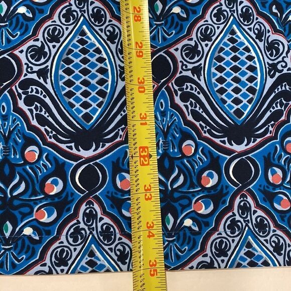 LOFT electric sapphire long sleeve baroque shift dress size XS - Picture 11 of 11